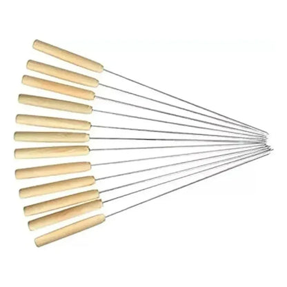 Set De 12  Brochetas Para Anticuchos Marrón Claro
