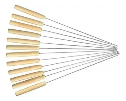 Set De 12  Brochetas Para Anticuchos Marrón Claro