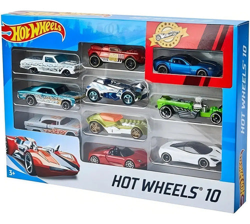 Hot Wheels Die Cast Paquete De 10 Autos Multicolor