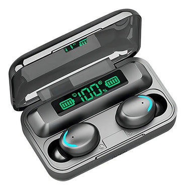 Potentes Auriculares Intraurales Inalámbricos Bluetooth F9-5 Tws Para Juegos Negro