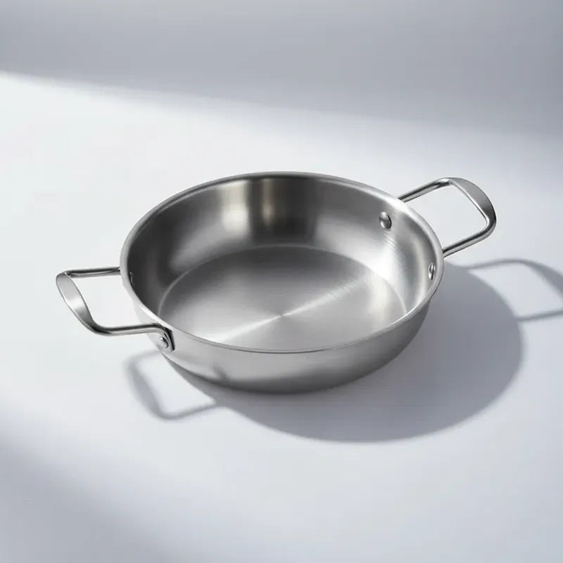 Sartén Coreana De Acero Inoxidable 18cm Con Dos Orejas Acero Inoxidable