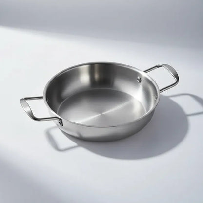 Sartén Coreana De Acero Inoxidable 18cm Con Dos Orejas Acero Inoxidable