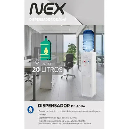 Dispensador De Agua Nex Pedestal 20l Fría Caliente Color Blanco