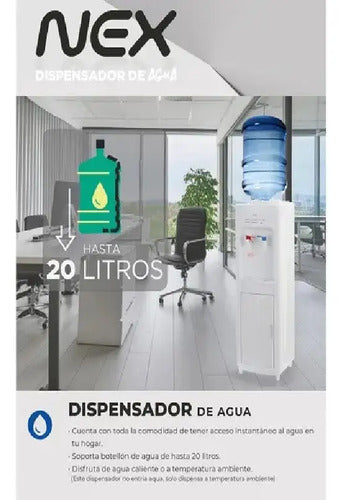 Dispensador De Agua Nex Pedestal 20l Fría Caliente Color Blanco