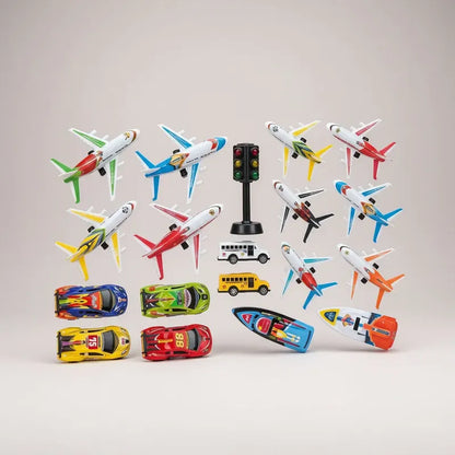 Set De Vehículos  Y Aviones Juguete Para Niños Autos Varios