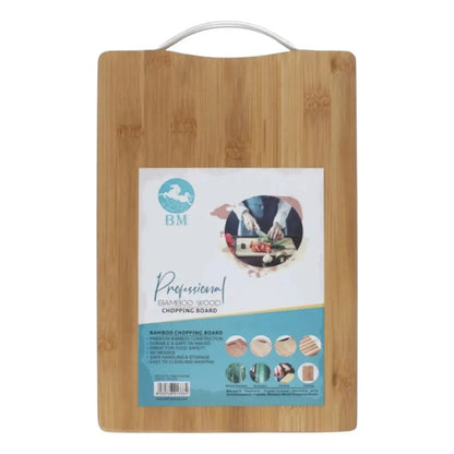 Tabla Bambú Rectangular 40x30 Cm Para Picar Lisa Bambú