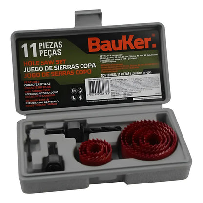 Set Sierras Copas 11 Piezas Bauker