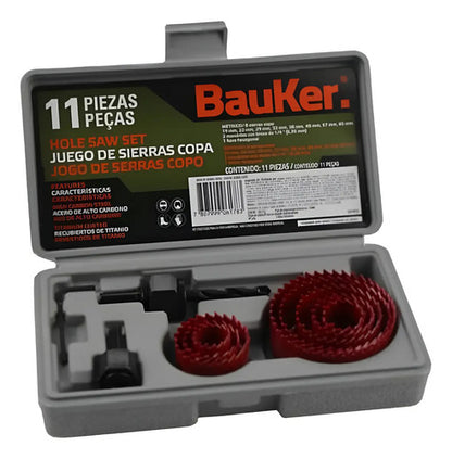 Set Sierras Copas 11 Piezas Bauker