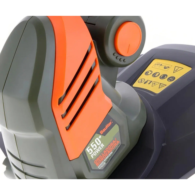Orilladora Eléctrica Bauker 550w Hilo 32 Cm Eje Curvo Verde