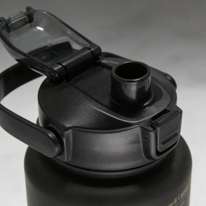 Botella Deportiva Motivacional 2l Para Hidratación Negro