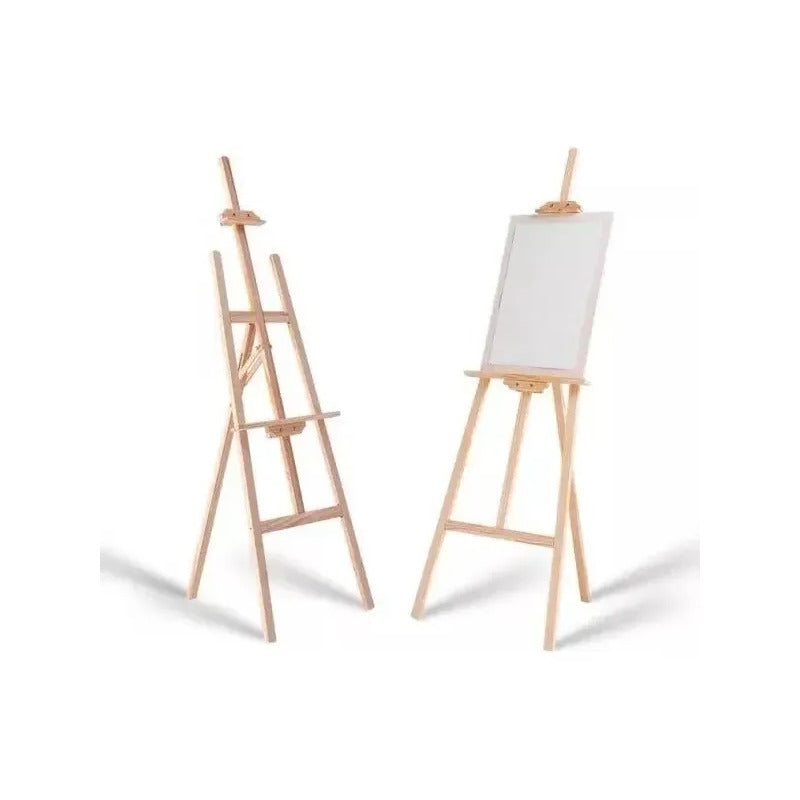 Atril Caballete Ajustable Madera Tope Altura De 1,20mts Pro