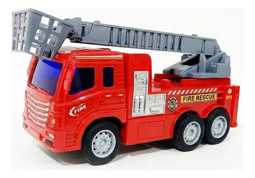Camion De Bombero Con Luces Y Sonido Bombero Rojo