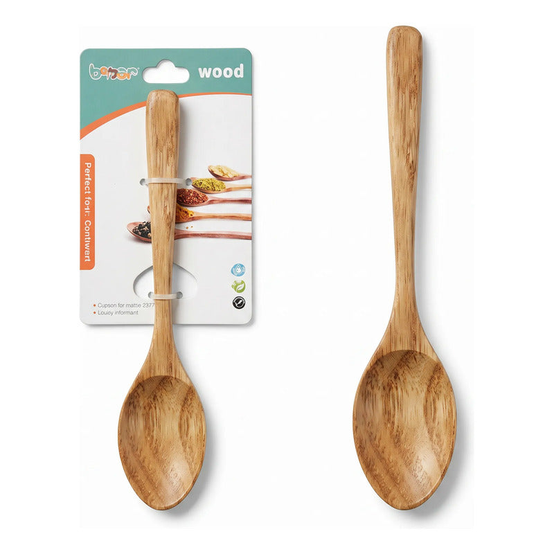 Cuchara De Bambu 18cmx4cm Cocina Utensilio De Madera Madera