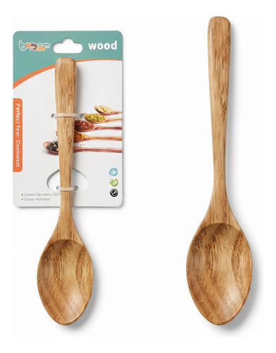 Cuchara De Bambu 18cmx4cm Cocina Utensilio De Madera Madera