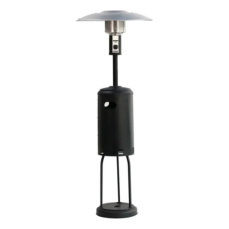 Estufa Patio Exterior A Gas 13kw Calefactor Terraza Jardín T Negro