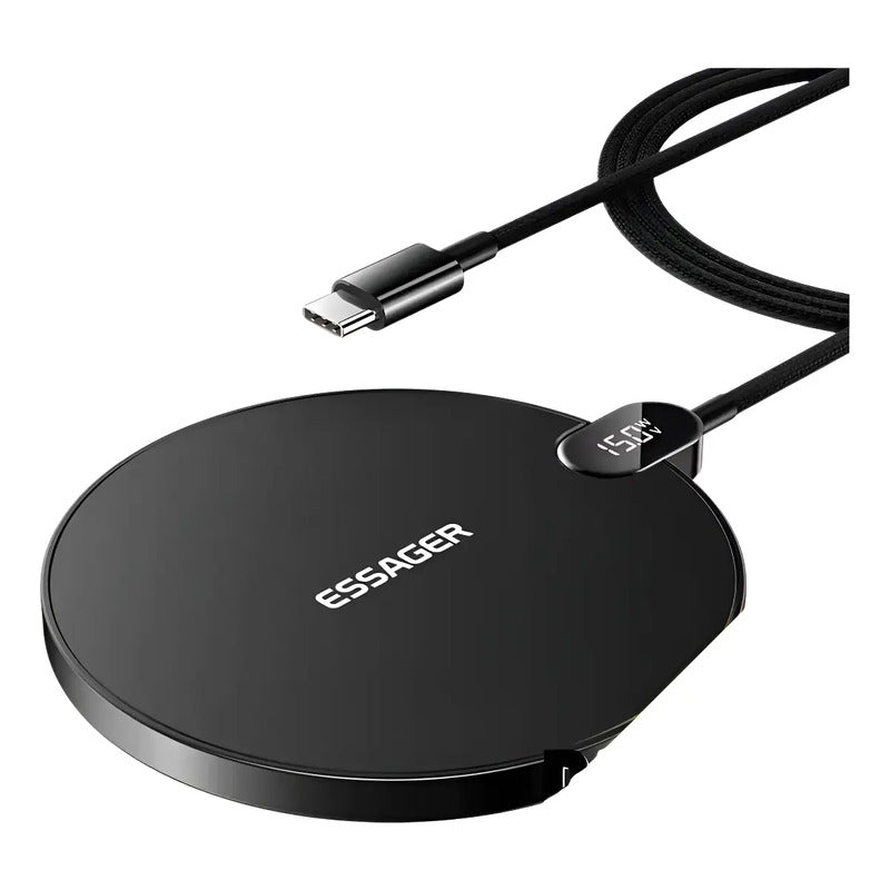 Cargador Inalámbrico 15w Carga Rápida Con Pantalla Digital