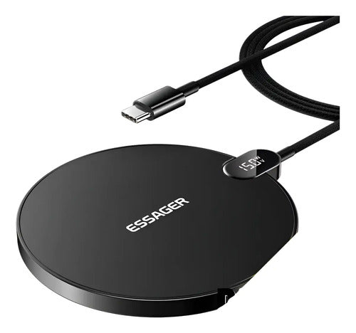 Cargador Inalámbrico 15w Carga Rápida Con Pantalla Digital