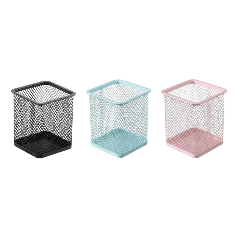 Pack 3 Porta Lapices  Malla Metal Oficina