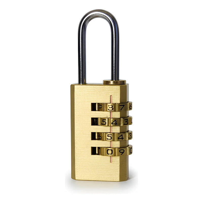 Candado Con Clave Combinacion 35mm Seguridad Color Dorado Dorado