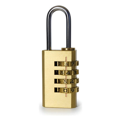 Candado Con Clave Combinacion 35mm Seguridad Color Dorado Dorado