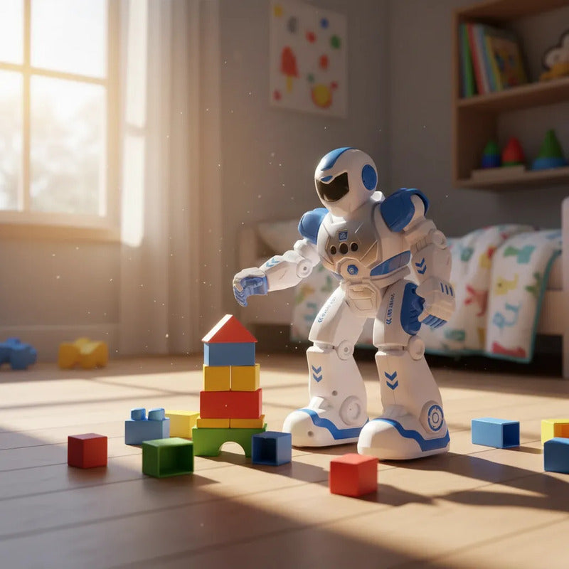 Robot Inteligente Juguete Para Niño, Color Blanco Robot Blanco