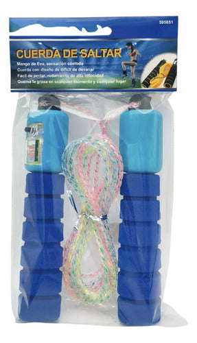 Pack 2 Cuerda Para Saltar Cardio Crossfit Deporte Velocidad Azul