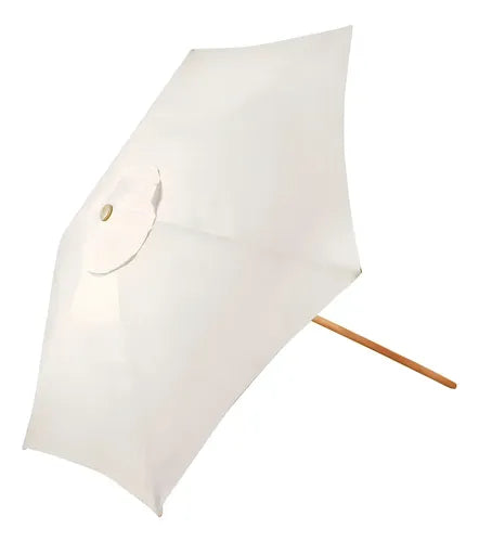 Quitasol Madera 2.5x2.25 Metros Blanco Marca Just Home Collection Liso