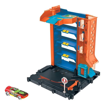 Hot Wheels City Garage Estacionamiento De Vehiculos Color Multicolor