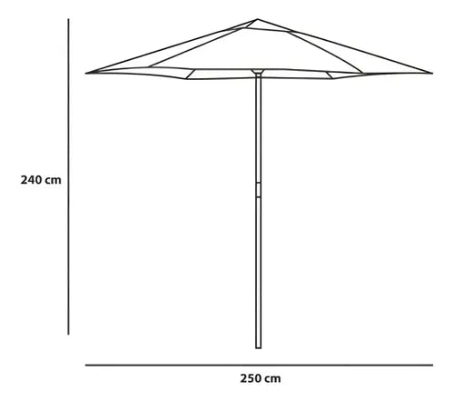 Quitasol Madera 2.5x2.25 Metros Blanco Marca Just Home Collection Liso
