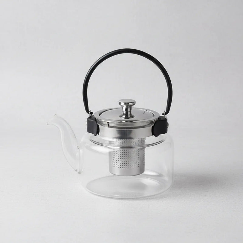 Tetera Infusor De Vidrio Té Infusor Acero Inoxidable 1.2l Transparente