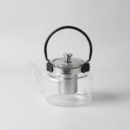 Tetera Infusor De Vidrio Té Infusor Acero Inoxidable 1.2l Transparente