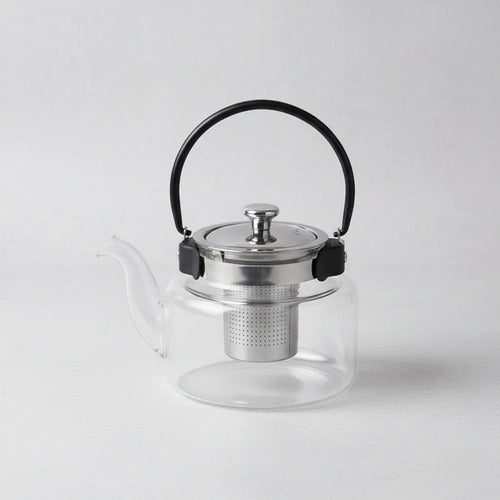 Tetera Infusor De Vidrio Té Infusor Acero Inoxidable 1.2l Transparente