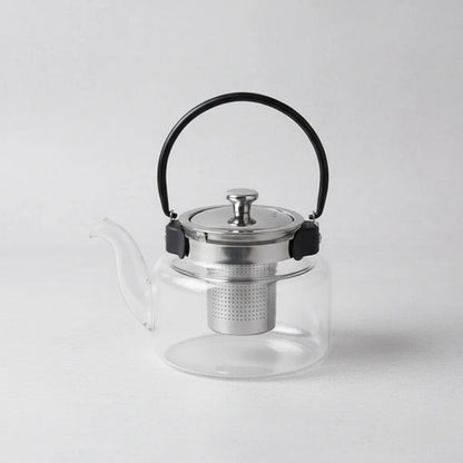 Tetera Infusor De Vidrio Té Infusor Acero Inoxidable 1.2l Transparente