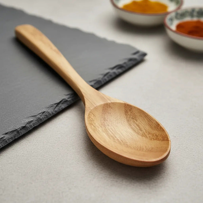 Cuchara De Bambu 18cmx4cm Cocina Utensilio De Madera Madera