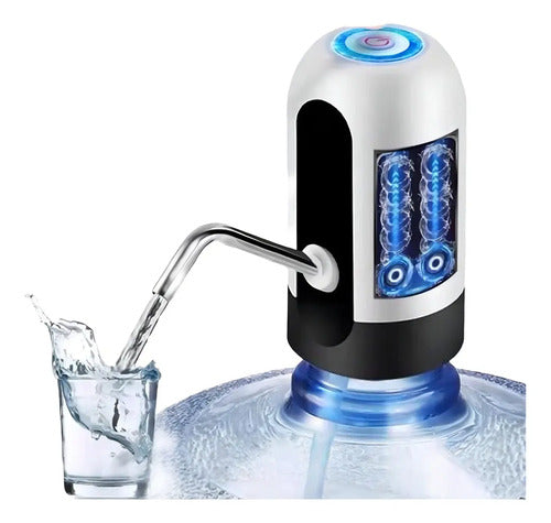 Dispenser De Agua Portatil Usb Bomba Dispensador Bidones Col Blanco