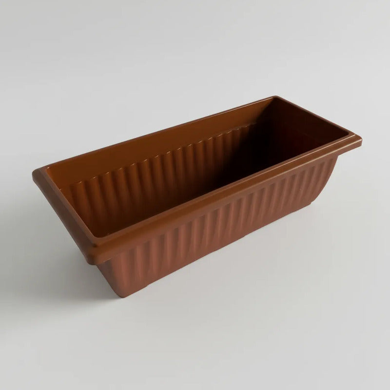 Macetero Tipo Jardinera Colonial. 45cm Terracota