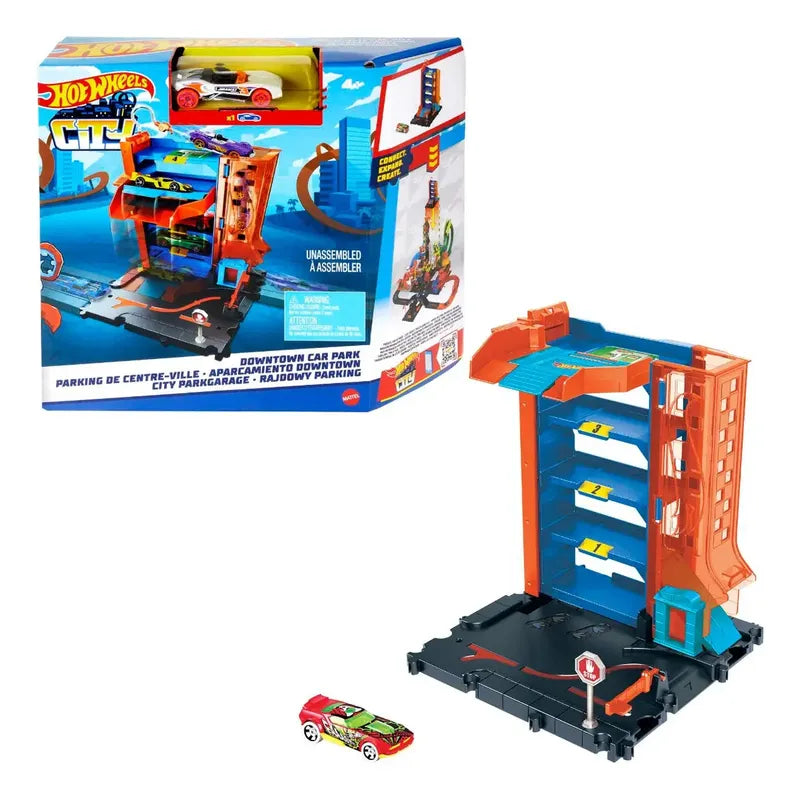 Hot Wheels City Garage Estacionamiento De Vehiculos Color Multicolor