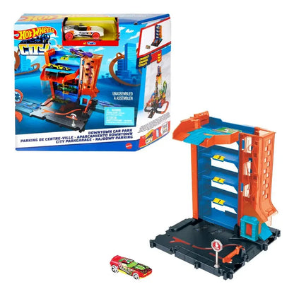 Hot Wheels City Garage Estacionamiento De Vehiculos Color Multicolor