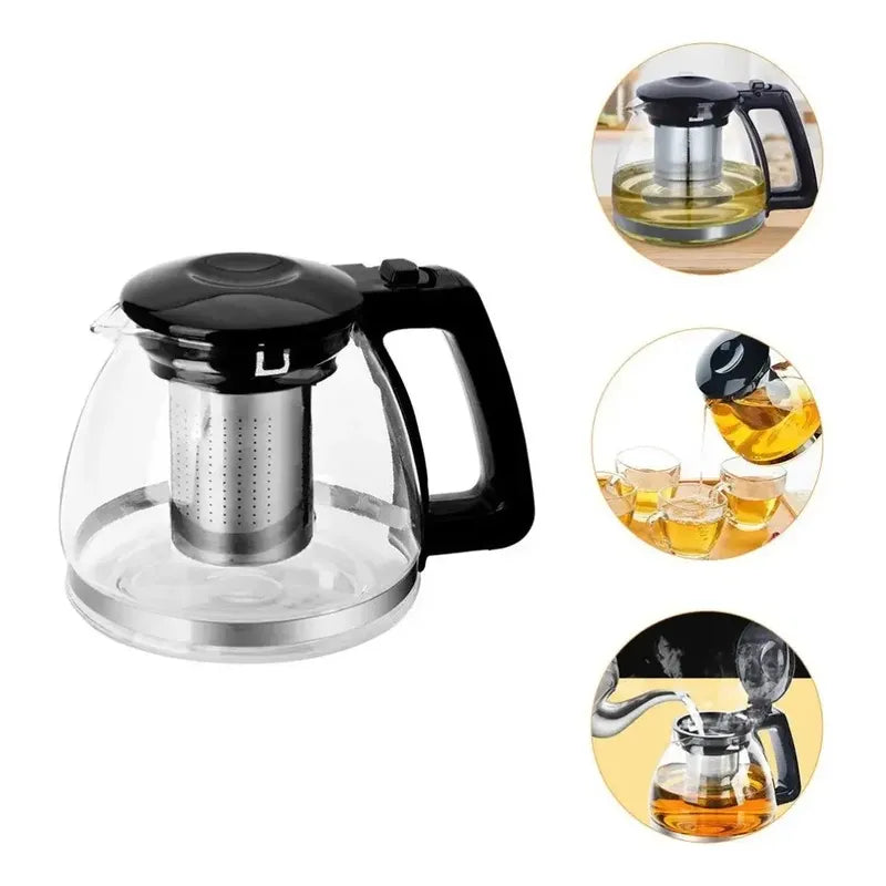 Tetera Vidrio 1200 Ml Infusor Té Café Infusiones Vidrio