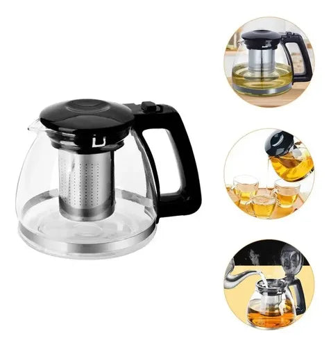 Tetera Vidrio 1200 Ml Infusor Té Café Infusiones Vidrio