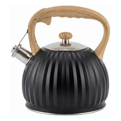 Tetera Acero Inoxidable Silbante 3 Litros Blanco Negro