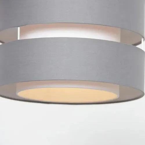 Lámpara De Colgar Tela 1 Luz E27 Beige