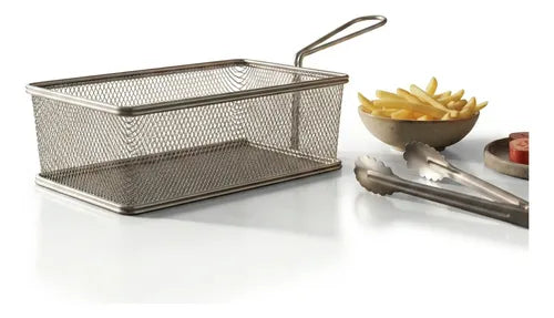 Canasto Canastillo Freidor Papas Fritas 25x13x9 Cesta Metal