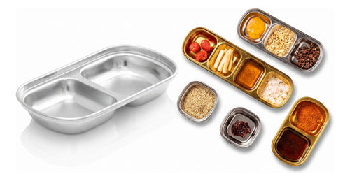 Pack 3 Pocillos Salsas Acero Inoxidable Dip Cocina Acero Inoxidable