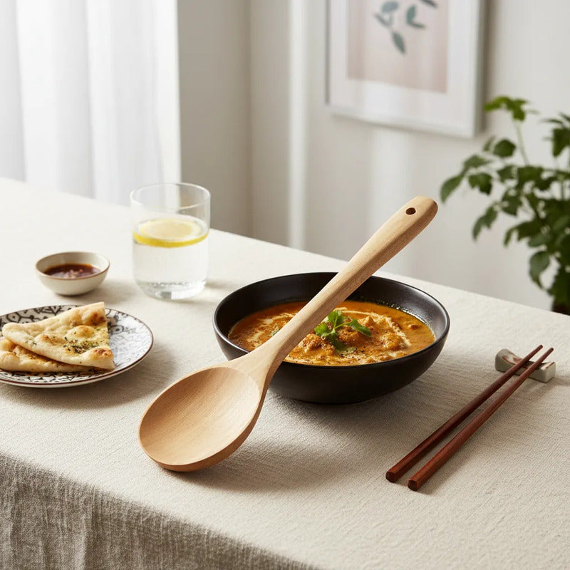 Cuchara De Bambu 31cmx8cm Para Cocinar Utensilio De Madera Madera
