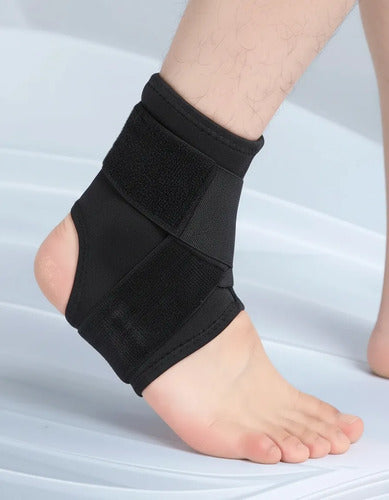 Tobillera De Soporte Elástico Para Fascitis Plantar Negro S/m