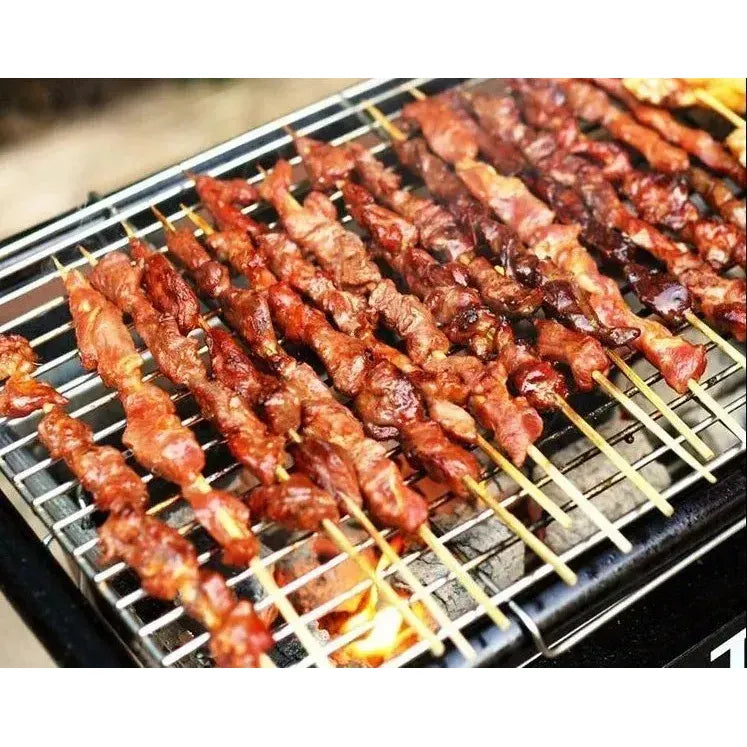 Palos Para Anticuchos Brochetas Bambú 3mm X 20 Cm 80 Piezas Madera