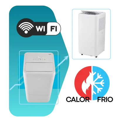 Aire Acondicionado Portátil Nex 12000 Btu Wifi Frio/calor Blanco