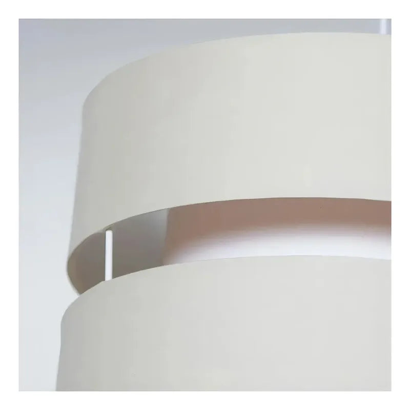 Lámpara De Colgar Tela 1 Luz E27 Estructura Blanco Blanco