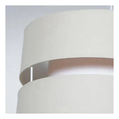 Lámpara De Colgar Tela 1 Luz E27 Estructura Blanco Blanco
